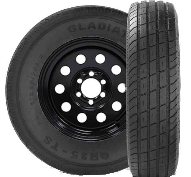 225/75R15 GLADIATOR QR25-TS RADIAL (TIRE & RIM ASSEMBLY)