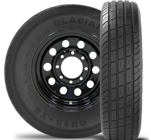 235/80R16 GLADIATOR QR25-TS RADIAL (TIRE & RIM ASSEMBLY)