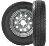 205/75R15 GLADIATOR QR25-TS RADIAL ON SILVER RIM (TIRE & RIM ASSEMBLY)